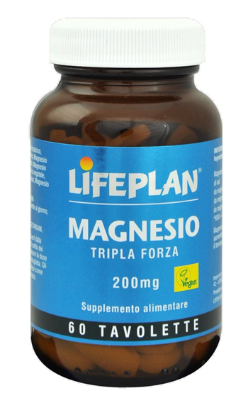 Lifeplan magnesio tripla forza per il benessere dell'organismo 60 tavolette