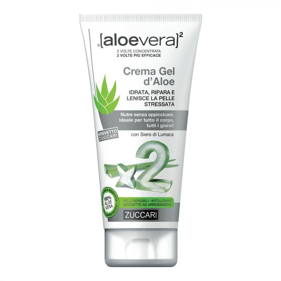 Zuccari AloeVera2 Crema Gel di Aloe Vera Idratante Corpo 150 ml