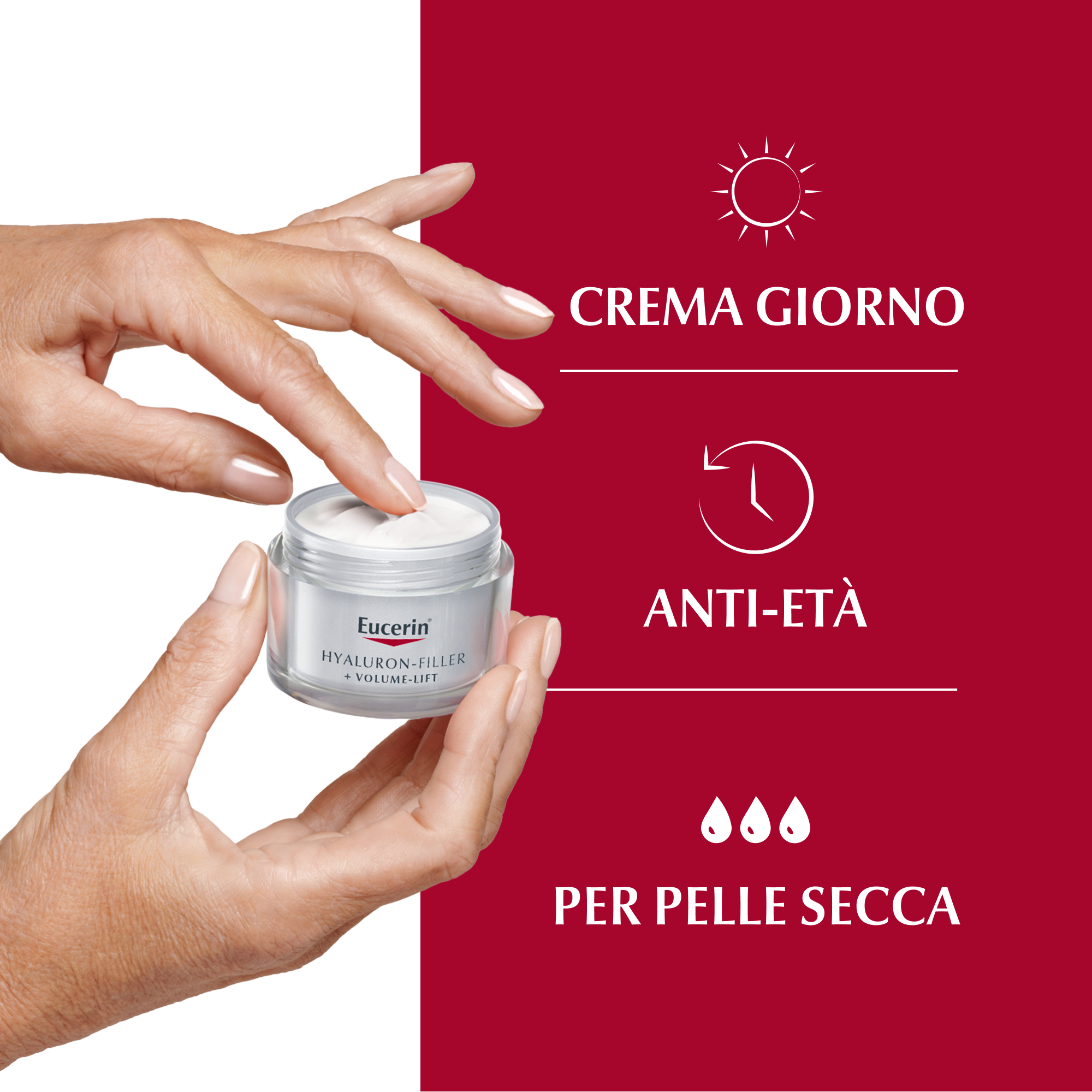 Eucerin Hyaluron-Filler Volume crema Giorno pelle secca 50mL