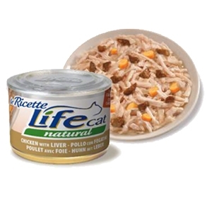 LIFEPETCARE LIFE GATTO NATURAL LE RICETTE POLLO FEGATINI CAROTE 150GR (lattina)