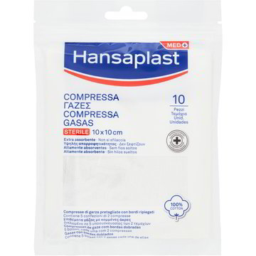 GARZA HANSAPLAST 10X10CM 10PZ