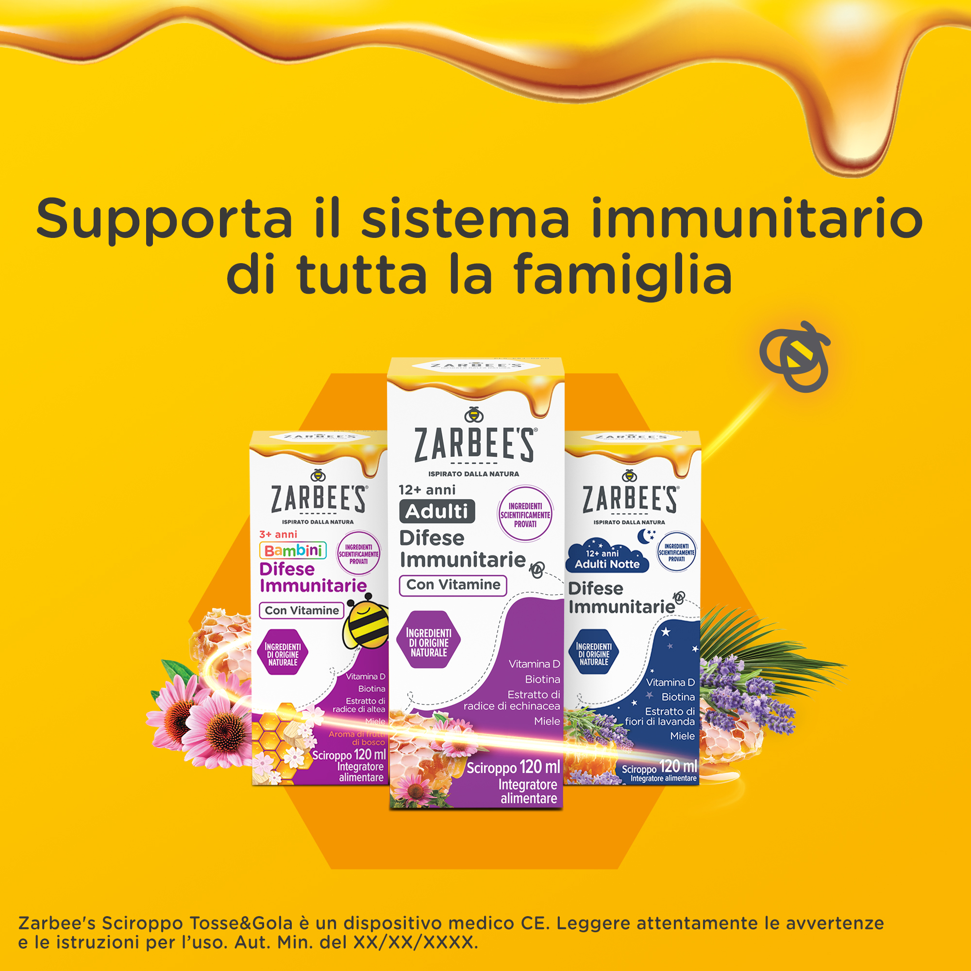 Zarbee's Sciroppo Notte Difese Immunitarie Adulti 120 ml, Multivitaminico per favorire rilassamento