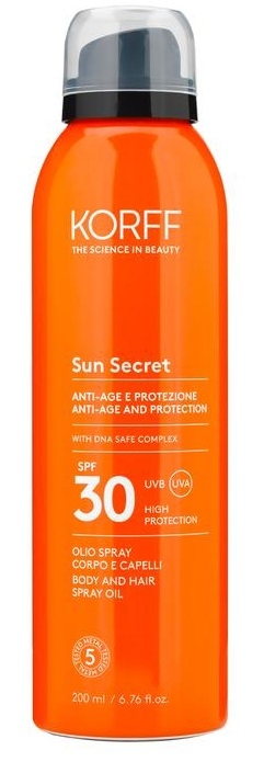 Korff Sun Secret Olio Spray Corpo e Capelli SPF30 200mL