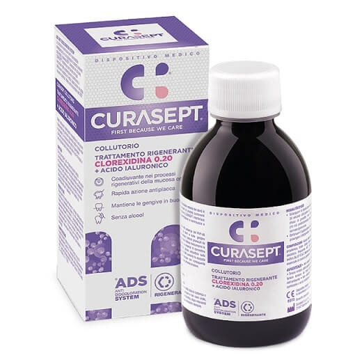 Curasept ADS Clorexidina 0,20 + Acido Ialuronico Collutorio Trattamento Rigenerante 200 ml