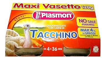Plasmon Omogenizzato Tacchino 2 Vasetti da 120 g