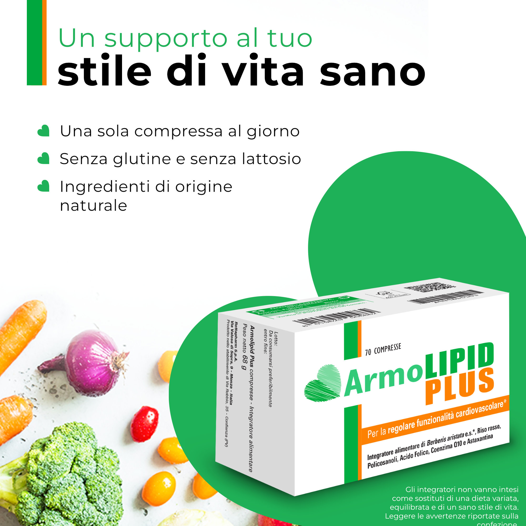 Armolipid Plus 70 Compresse - Integratore Per Il Colesterolo - Nuovo Formato