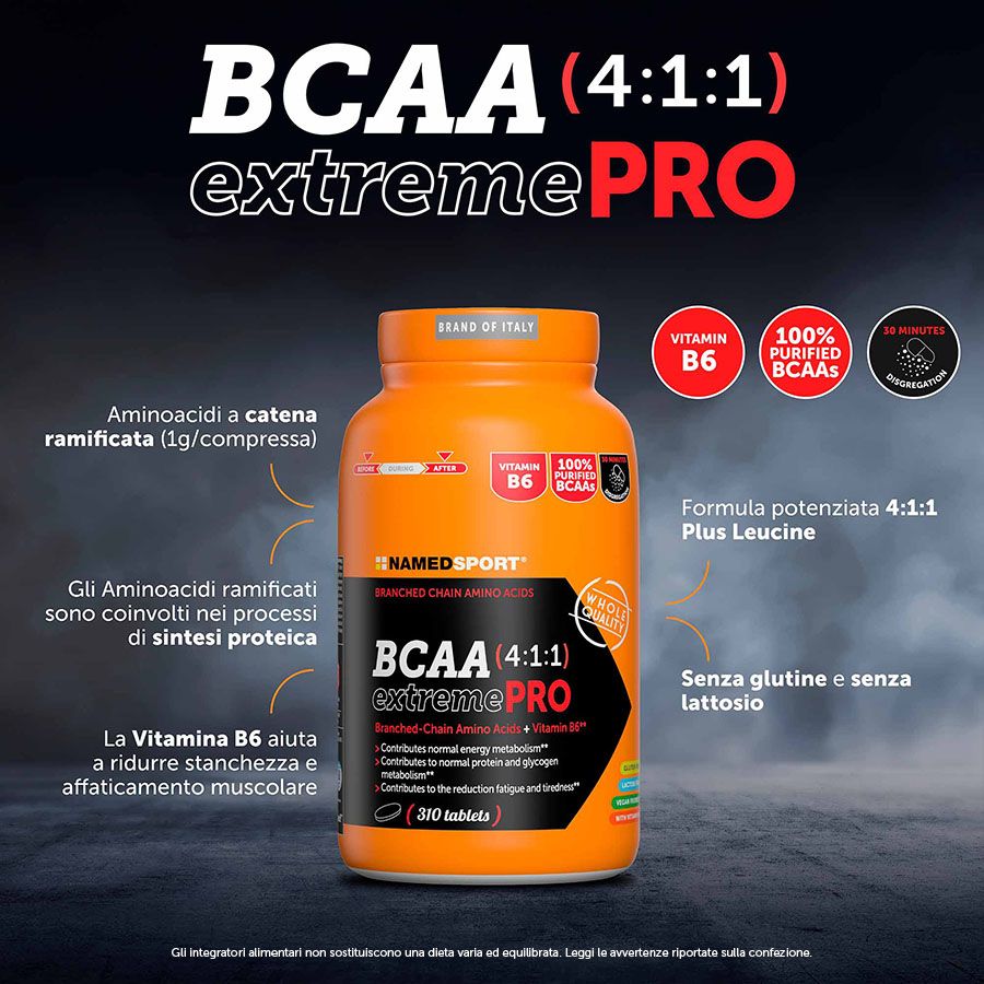 Named Sport BCAA 4:1:1 ExtremePro 310 Compresse - Integratore Di Aminoacidi