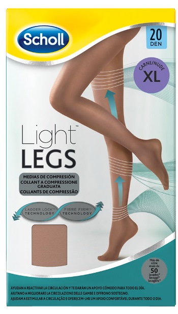 Dr.Scholl Light Legs Collant velati a compressione graduata 20 DEN TG. XL colore carne