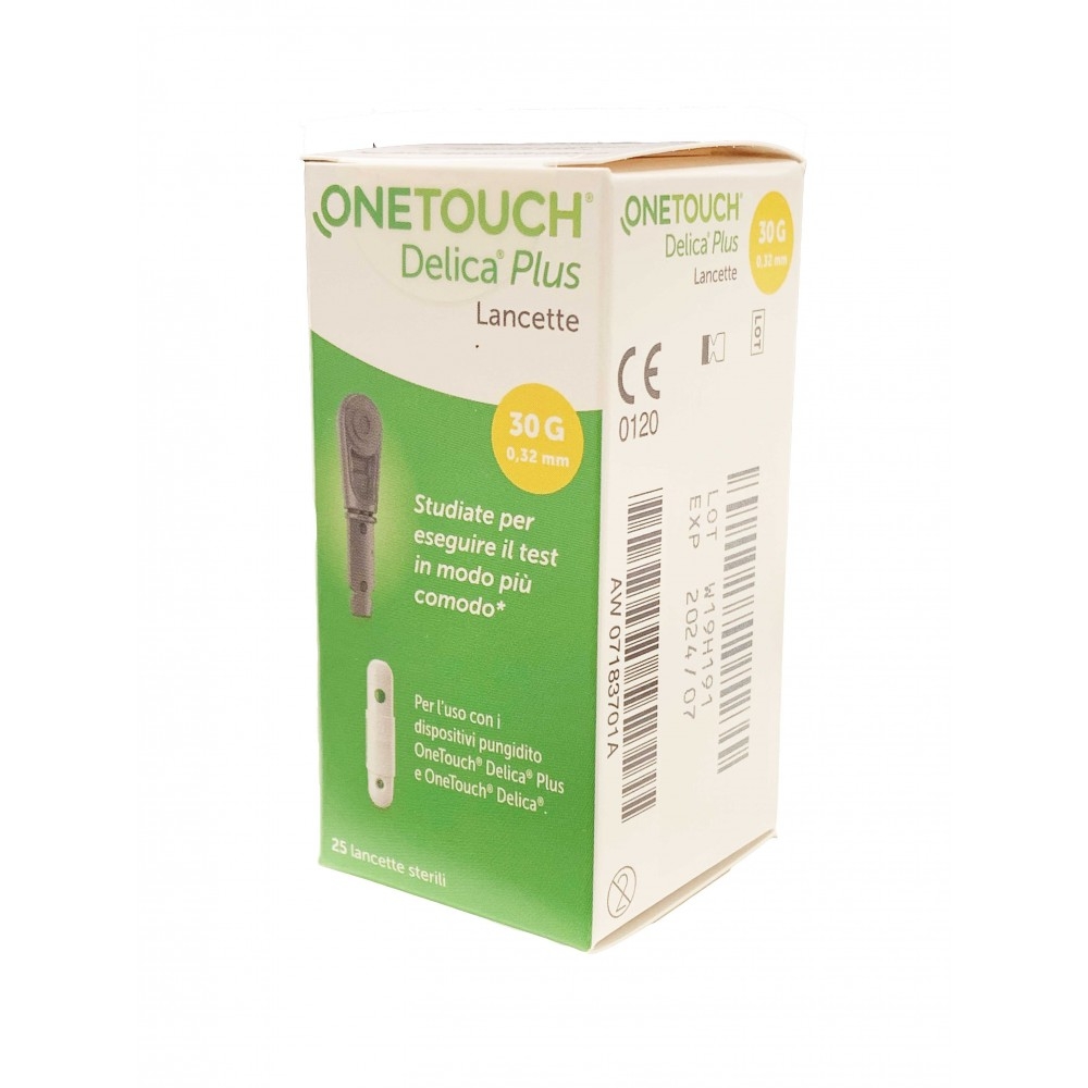 LifeScan OneTouch Delica PLUS Lancette Pungidito 25 Pezzi
