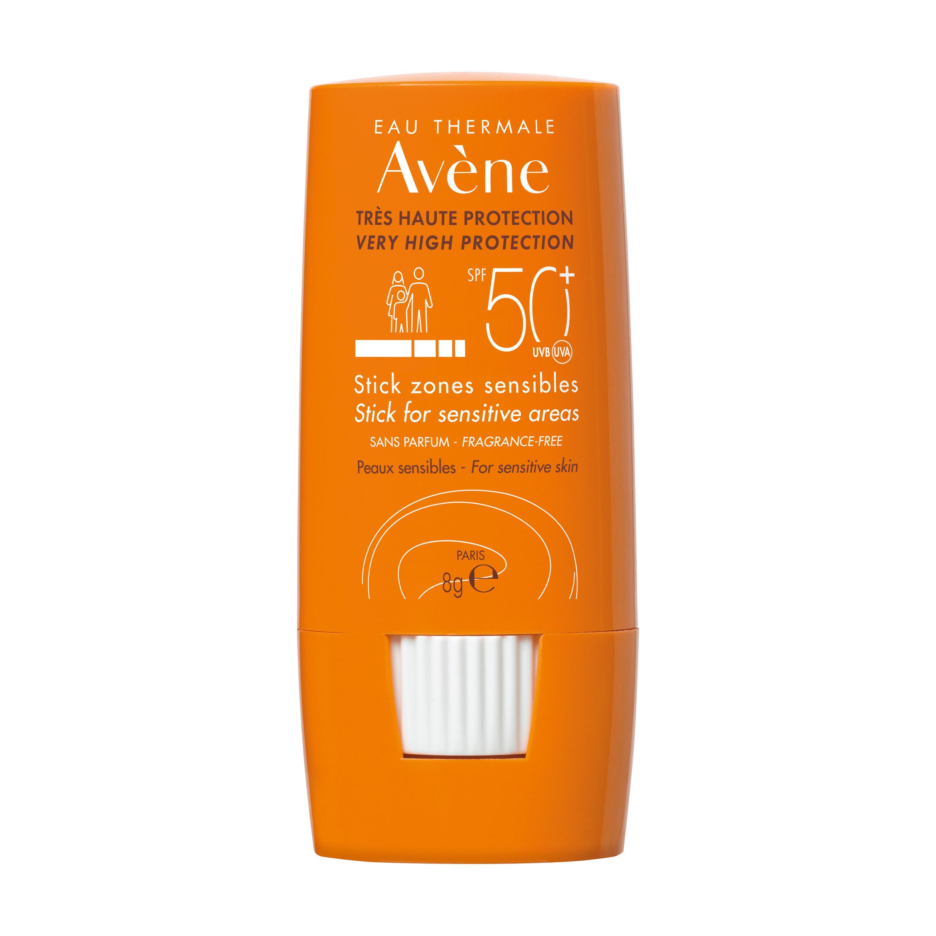 Avène Eau Thermale - Protezione Solare Molto Alta SPF50+ Per Zone Sensibili Stick 8 g