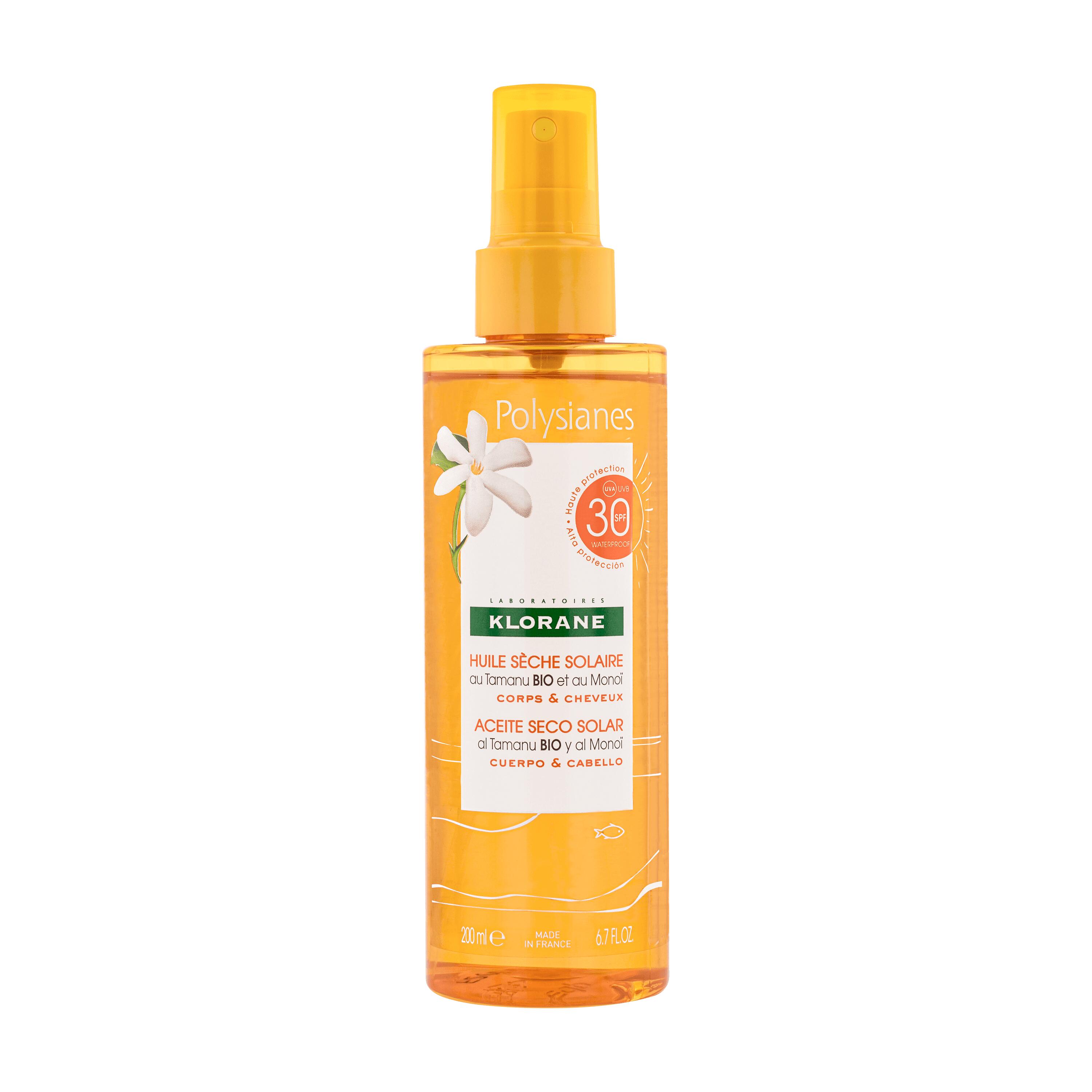 Klorane - Olio Secco Solare SPF30 Corpo E Capelli 200 ml