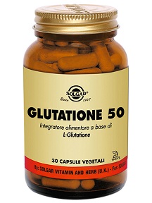Solgar Glutatione 50 Integratore Antiossidante 30 Capsule Vegetali