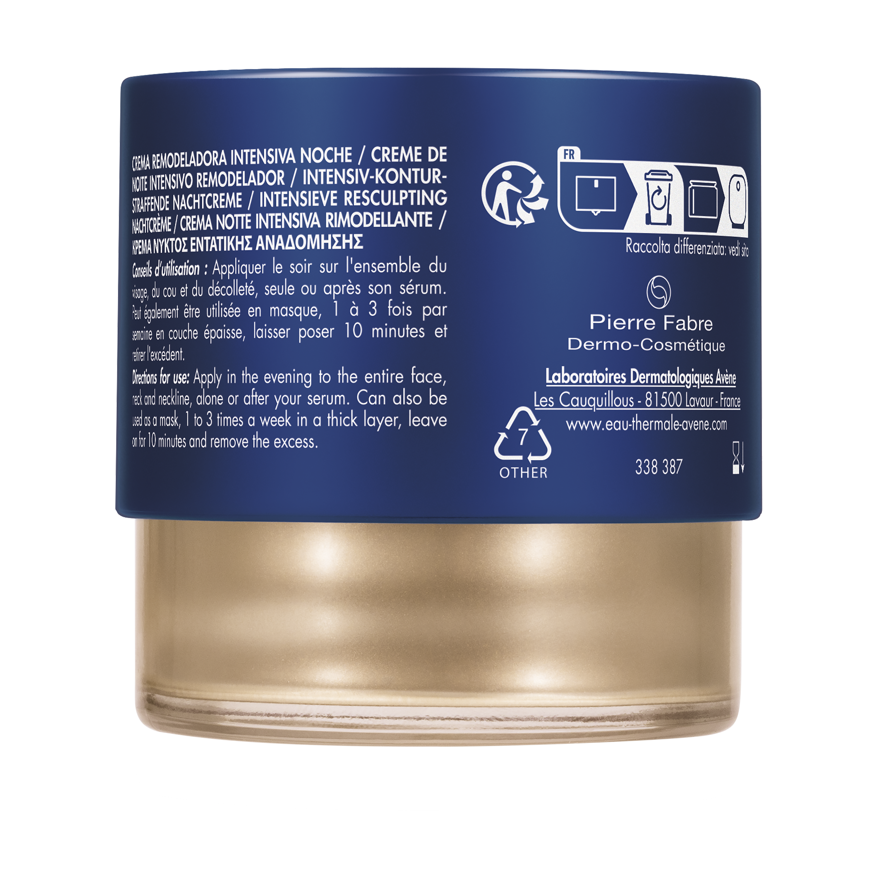 Eau Thermale Avène Dermabsolu Crema Notte Intensiva Rimodellante anti-età, 40ml