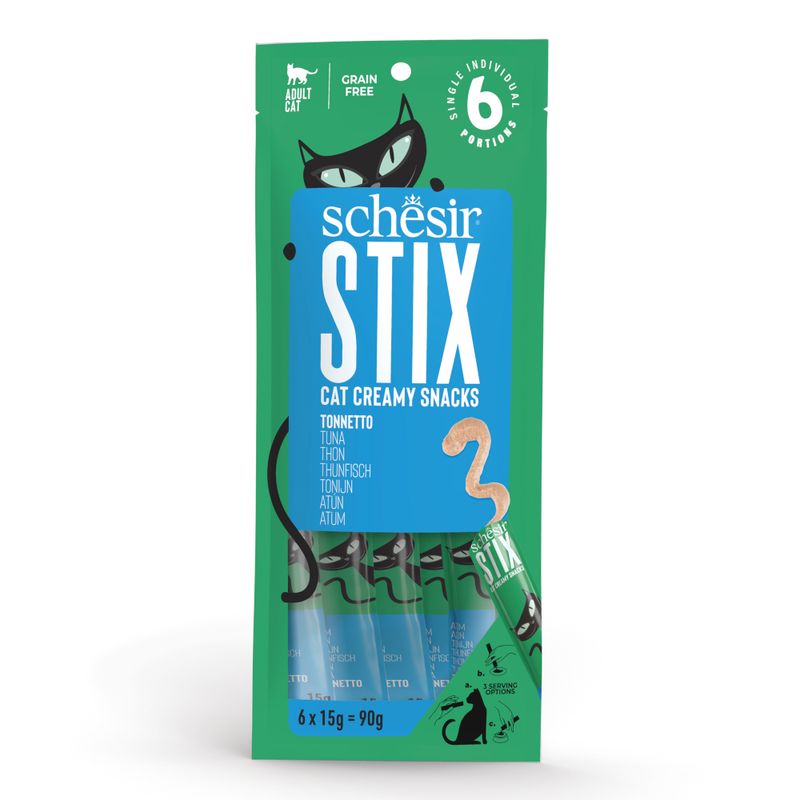 SCHESIR GATTO SNACK STIX CREAMY TONNETTO 6PZ 15GR