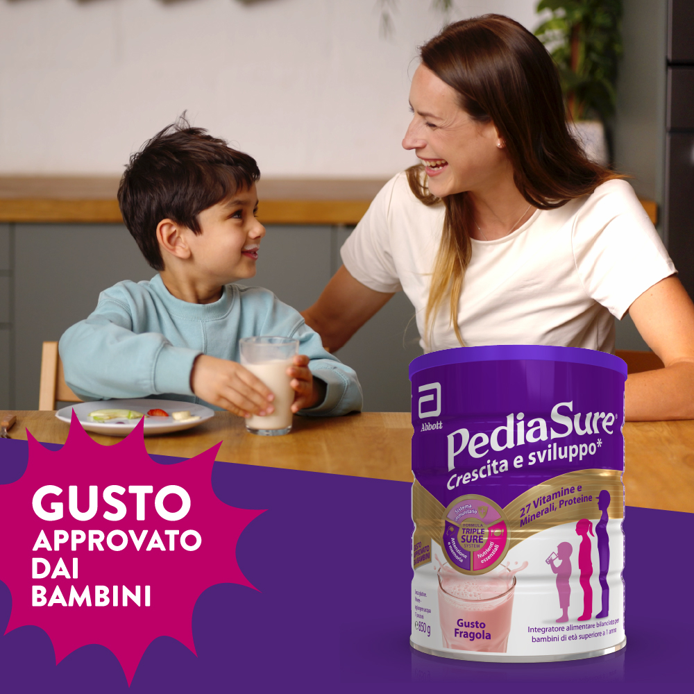 Pediasure Crescita E Sviluppo Integratore Multivitaminico Per Bambini Formato 850g Fragola