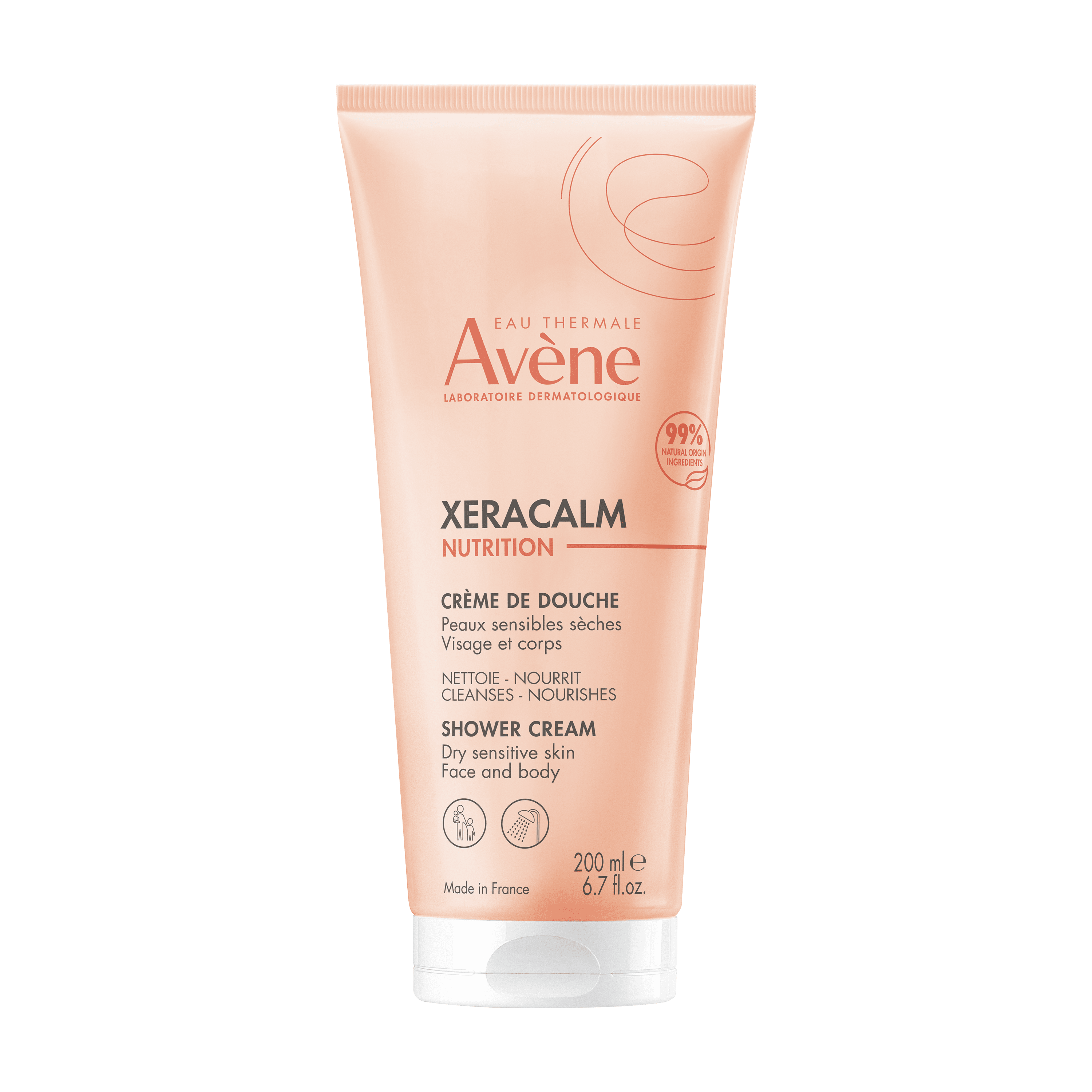 Eau Thermale Avène Xeracalm Nutrition Doccia Crema, Deterge e Idrata, Pelle sensibile da secca a molto secca per tutta la famiglia, 200ml
