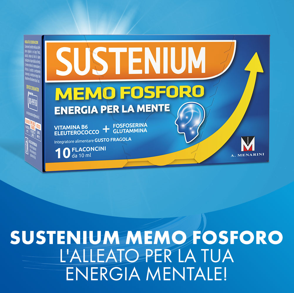 Sustenium Memo Fosforo Integratore Memoria e Concentrazione 10 Flaconcini
