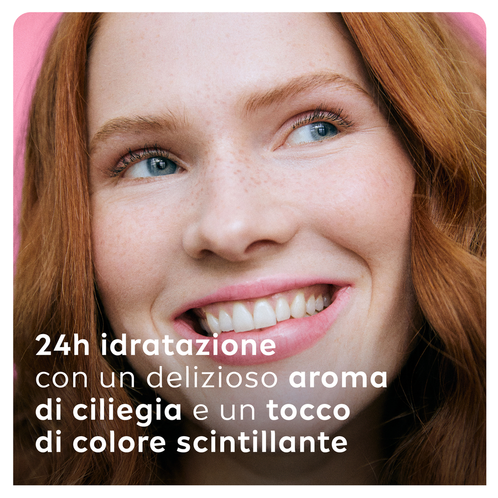 Labello Cherry Shine 4.8 g, Burrocacao labbra colorato e idratante all'aroma di Ciliegia