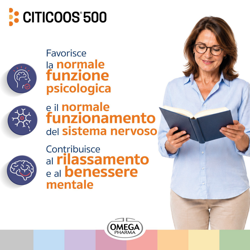 Omega Pharma Citicoos 500 - Integratore Per Il Sistema Nervoso 30 Compresse