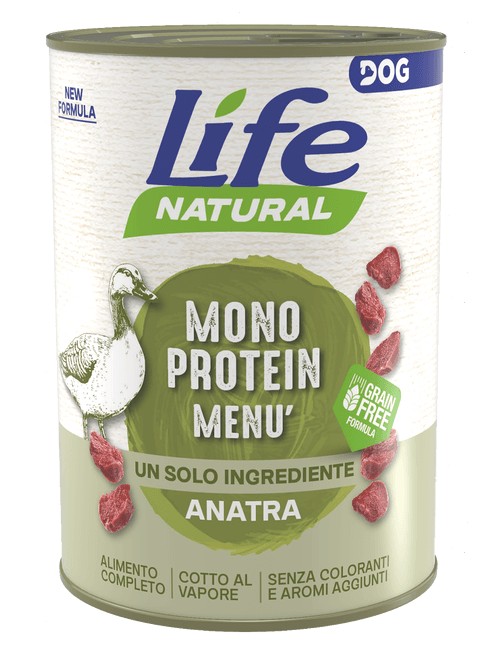 LIFEPETCARE LIFE CANE NATURAL MONOPROTEICO ANATRA 400GR (lattina)