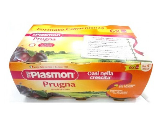 Plasmon Omogeneizzato alla prugna formato convenienza 6x104g