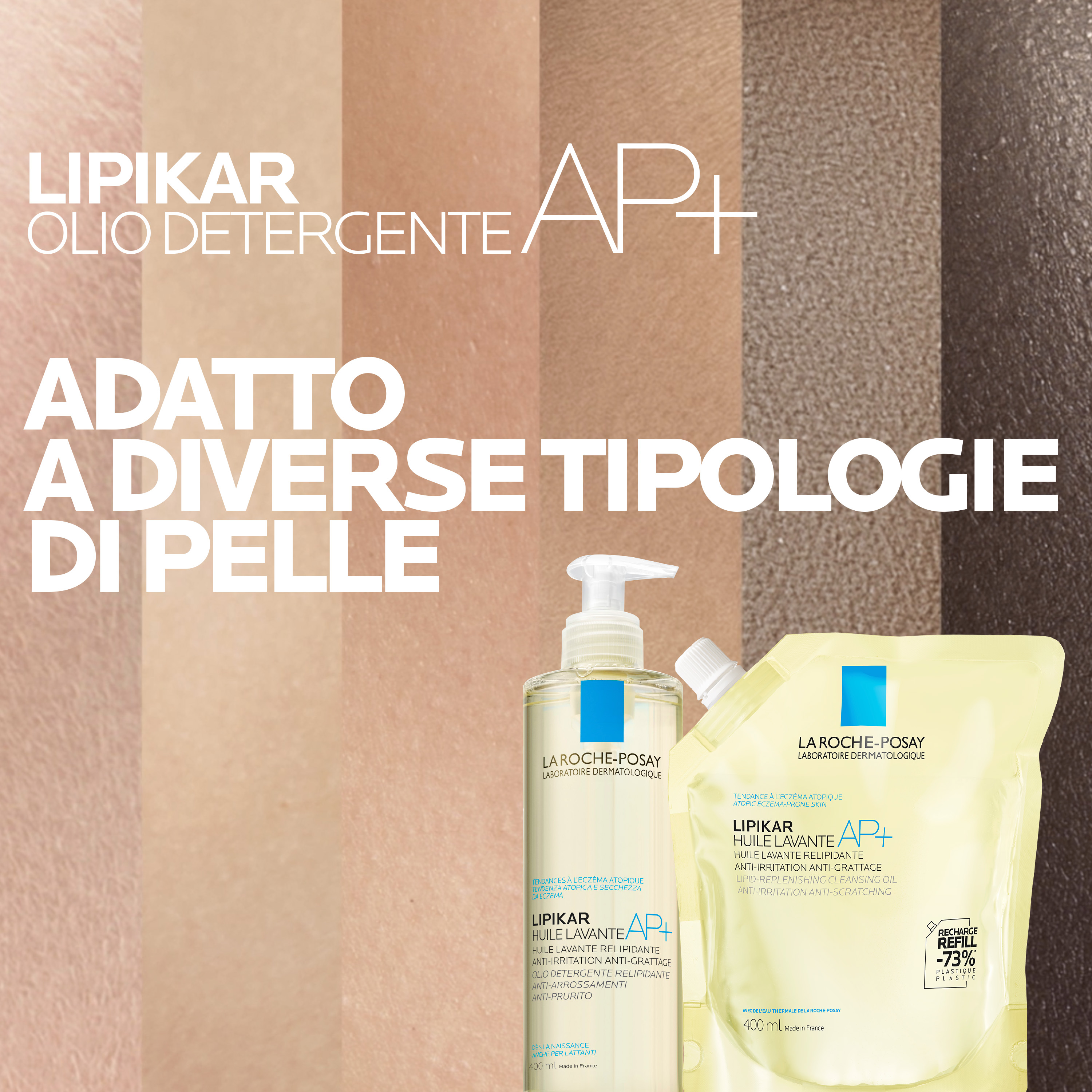 La Roche-Posay Lipikar - Huile Lavante AP+ Olio Lavante Relipidante Anti-Arrossamenti E Anti-Prurito 400 ml