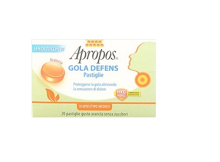 Apropos Gola Defens Arancia Senza Zucchero 20 Pastiglie