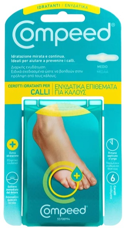 Compeed Cerotti Callifughi Idratanti A Lunga Durata - Per Calli. Studiati Per Combattere I Calli Sul Nascere, 6 Cerotti