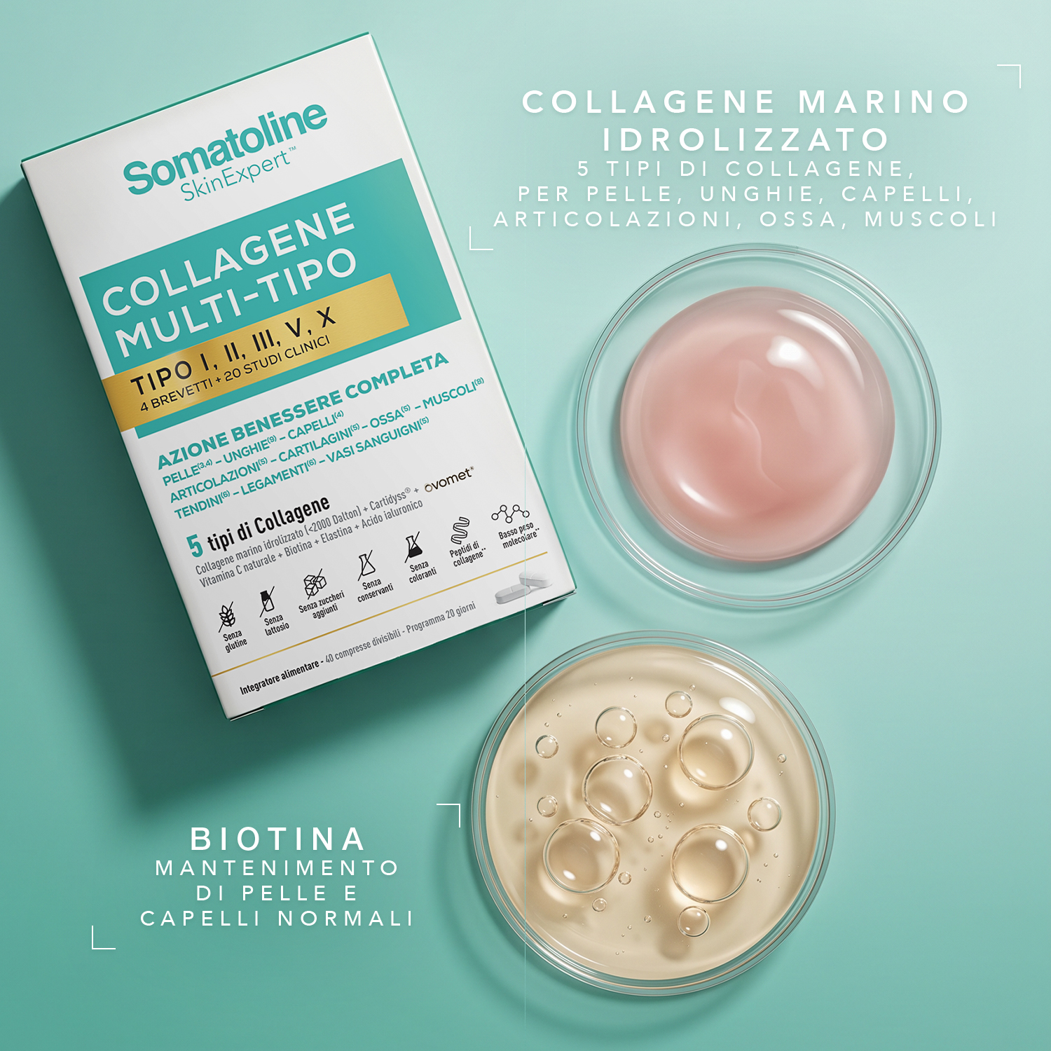 Somatoline SkinExpert Multi-Tipo 40 Compresse - Integratore Di Collagene