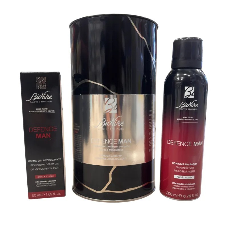 Bionike Defence Man Cofanetto con Schiuma da Barba 200ml + Crema Gel 50ml