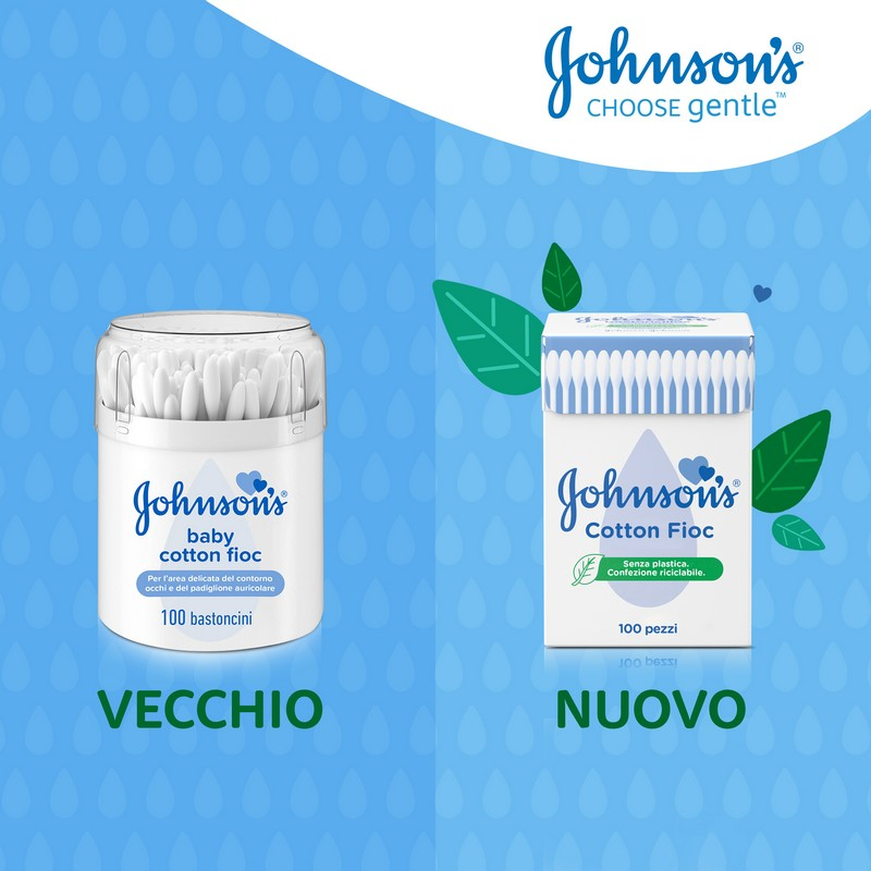 Johnson's Cotton Fioc 100% Cotone 100 pezzi