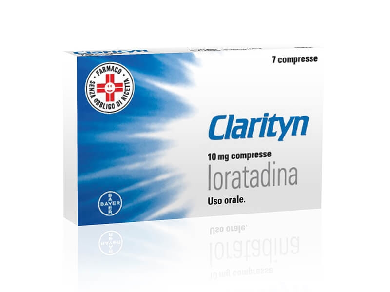 Clarityn, Antistaminico, per il Trattamento di Rinite Allergica e Orticaria, con 10 mg Loratadina,  7 Compresse
