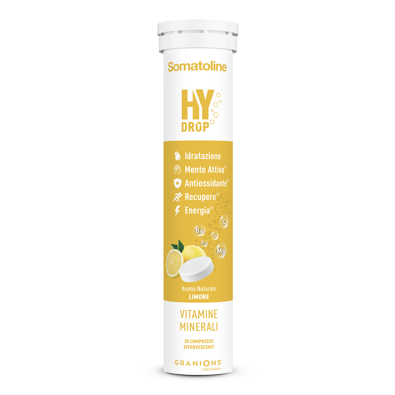 Somatoline SkinExpert Hydrop 20 Compresse Effervescenti Gusto Limone - Integratore Per Il Metabolismo Energetico