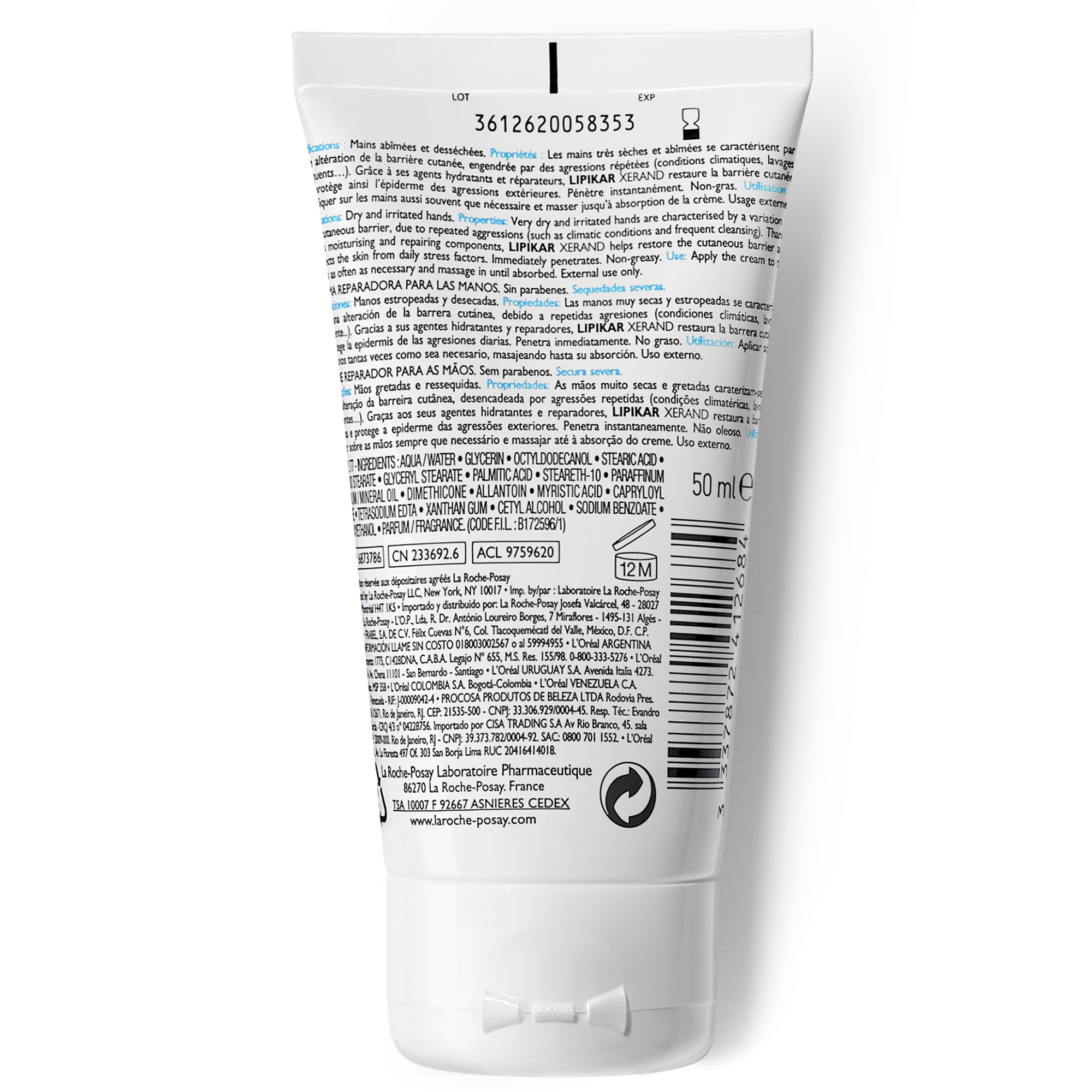 La Roche-Posay Lipikar - Xerand Crema Protettiva Mani Per Pelle Molto Secca 50 ml