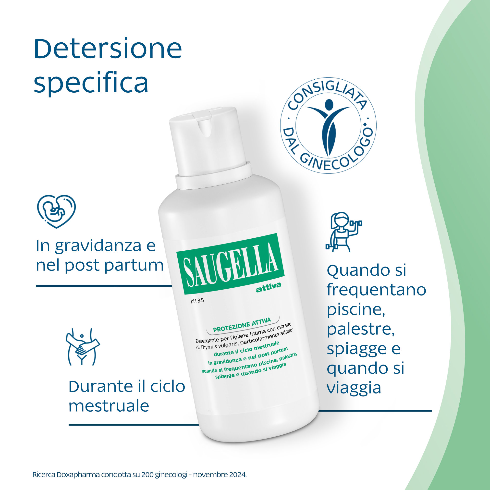 Saugella Attiva Verde - Detergente intimo - 500ml
