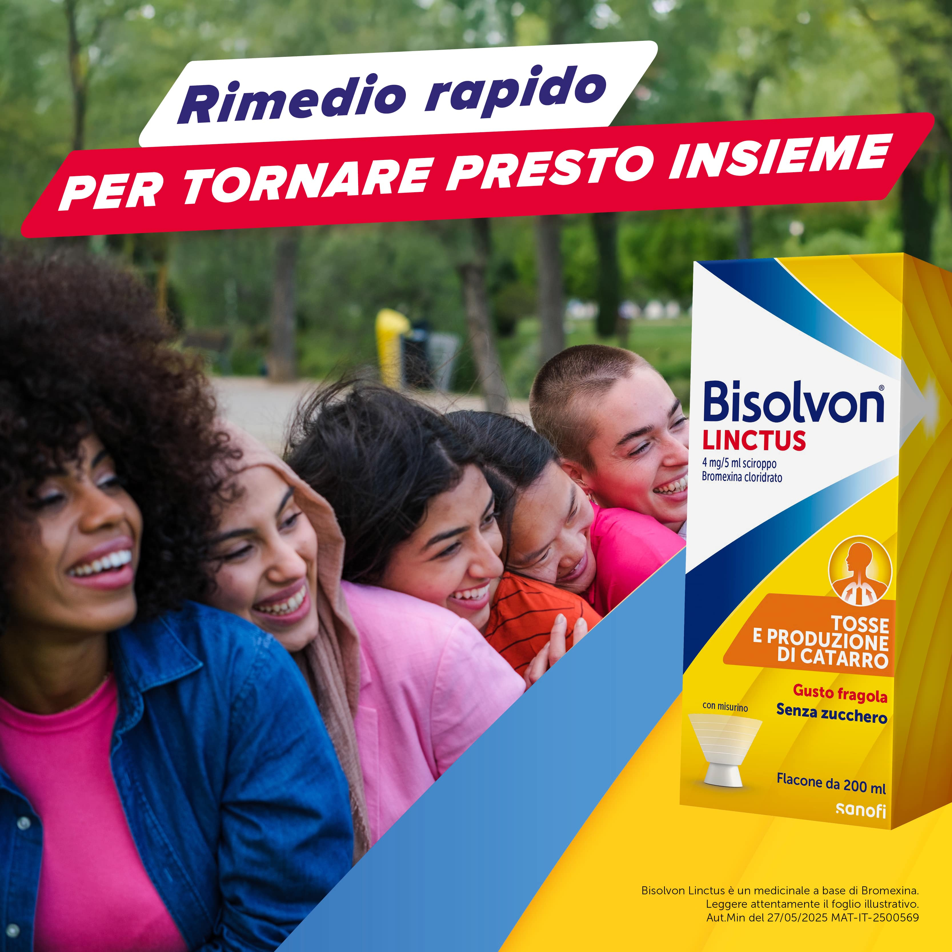 Bisolvon Linctus - Sciroppo per la tosse grassa dei bambini - aroma fragola - 200 ml