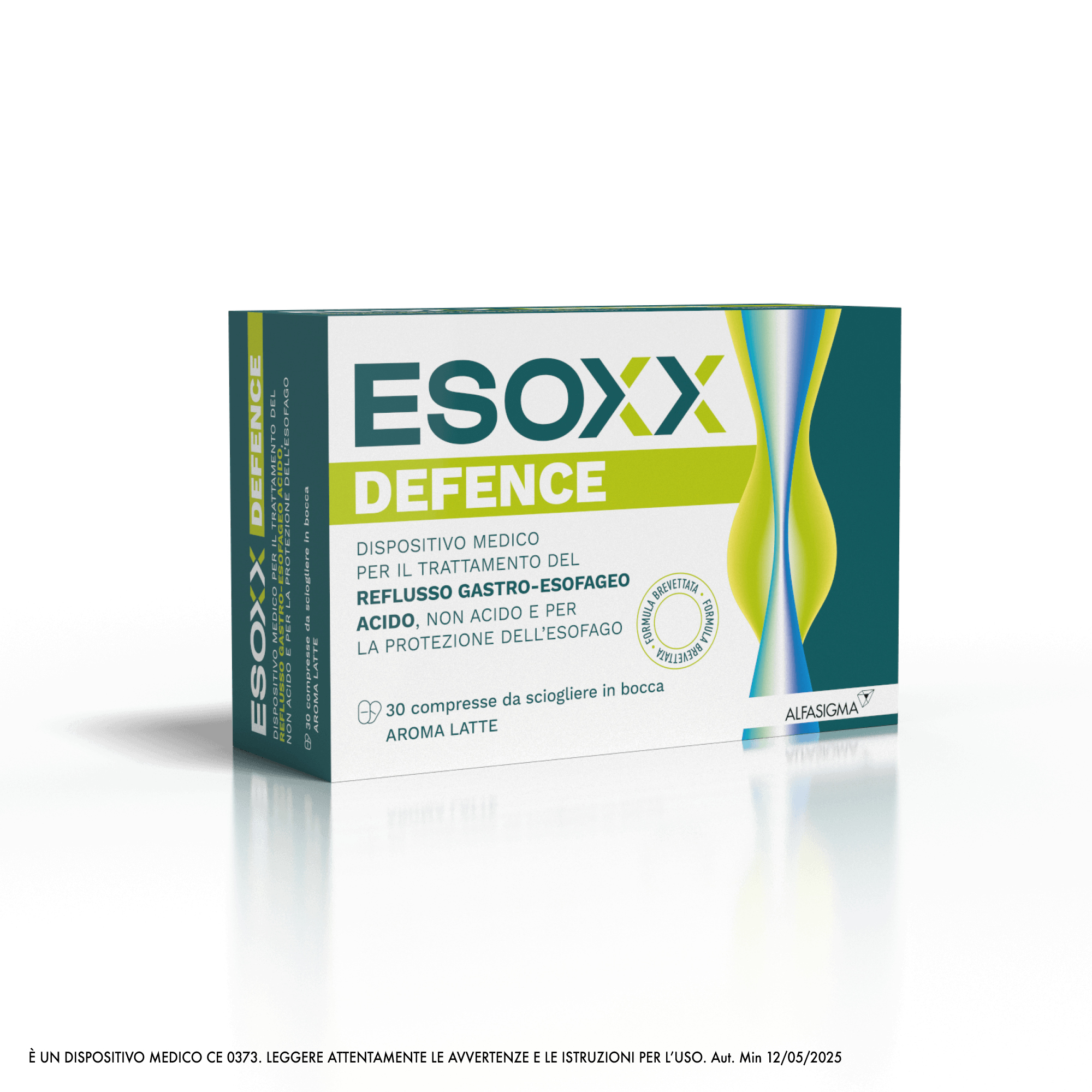 Esoxx Defence - dispositivo medico per sintomi da reflusso gastro esofageo, utile in caso di bruciore di stomaco -  30 compresse masticabili