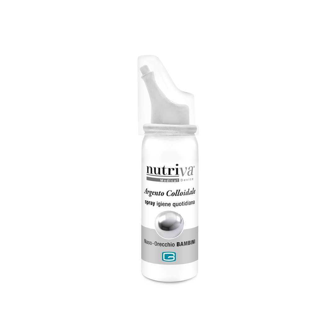 Nutriva Argento Colloidale Spray Pulizia Naso E Orecchie Bambini 30 ml