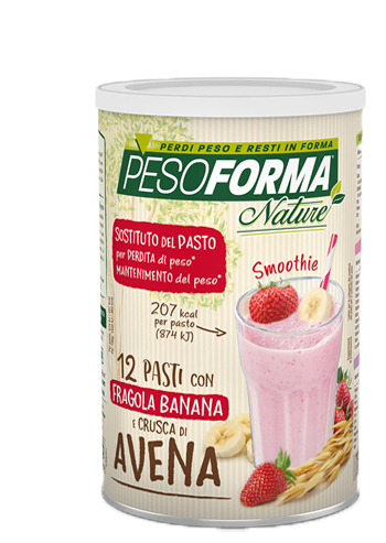 Pesoforma Nature Smoothie - fragola banana e crusca di avena - 12 pasti sostitutivi - 420 g