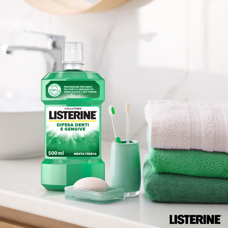 Listerine Difesa Denti e Gengive gusto menta fresca 500ml OFFERTAX2