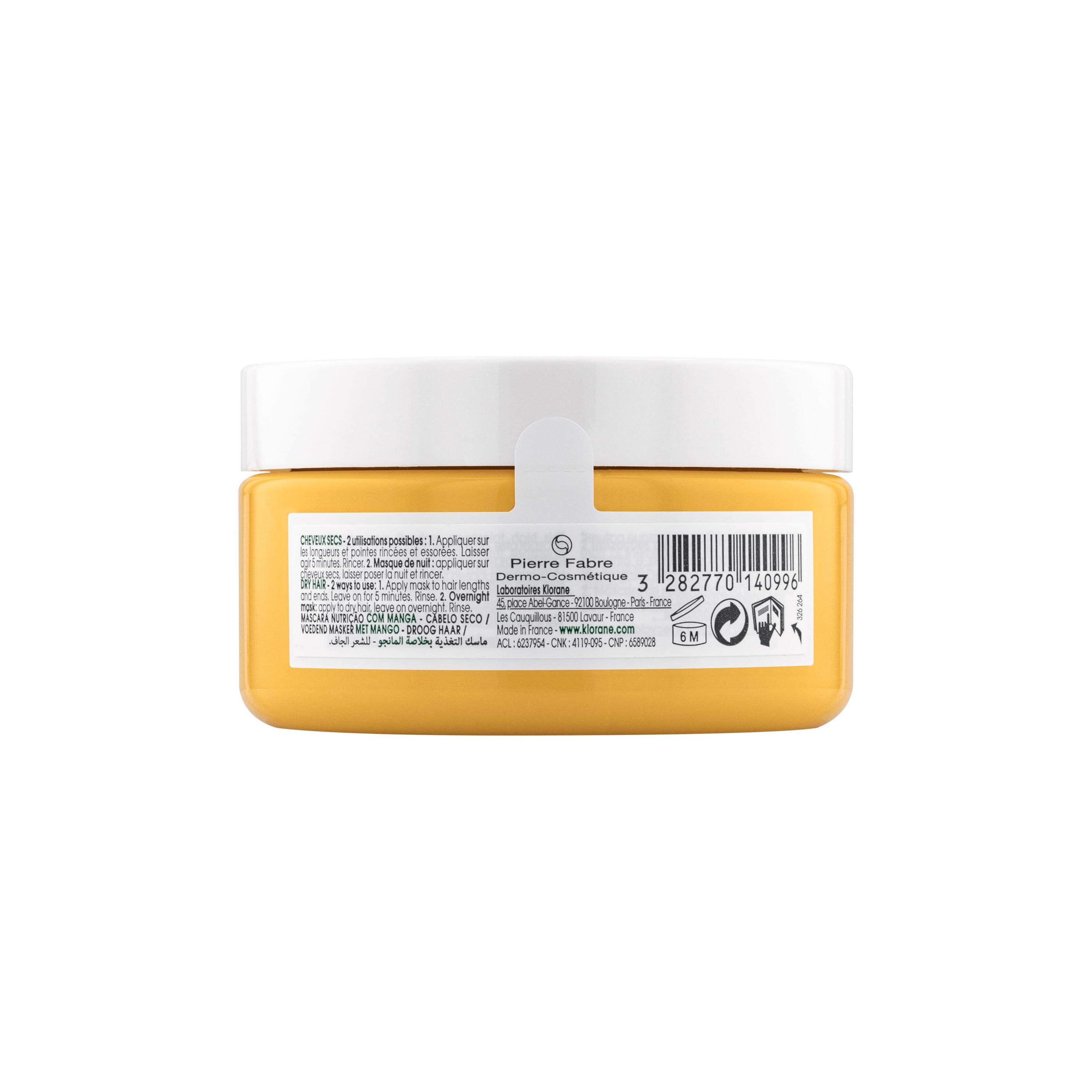Klorane - Maschera Nutritiva Al Mango Per Capelli Secchi 150 ml