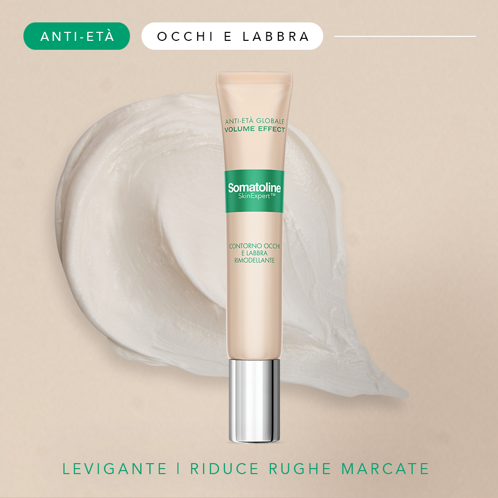 Somatoline SkinExpert, Volume Effect Occhi e Labbra Levigante Anti-Age, Contorno Occhi   Anti-età,  Biopeptidi   15ml