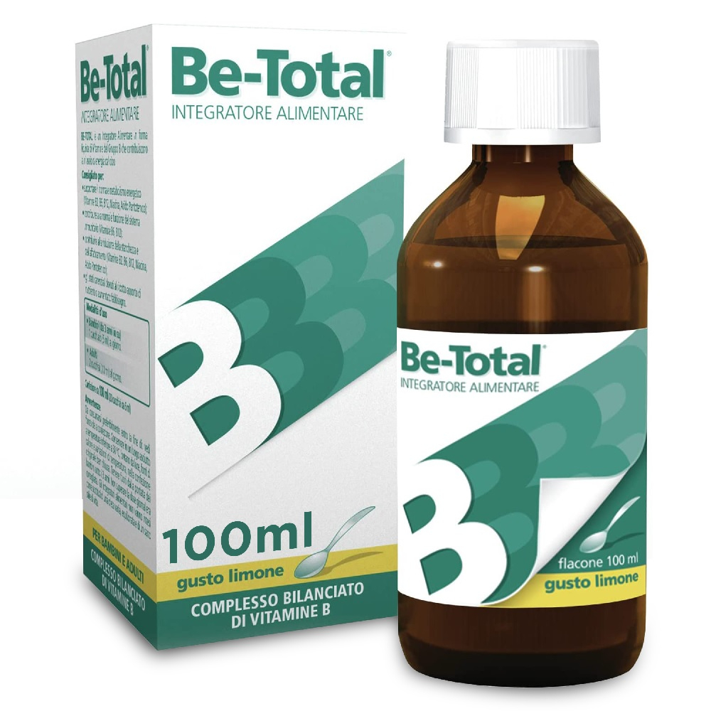 Be-Total Sciroppo Integratore Alimentare Vitamina B Sistema Immunitario Bambini Limone 100 ml