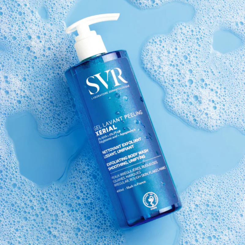 SVR Xerial Gel Lavant Peeling - Gel Doccia Per Pelle Secca, Ruvida O Squamosa 400 ml