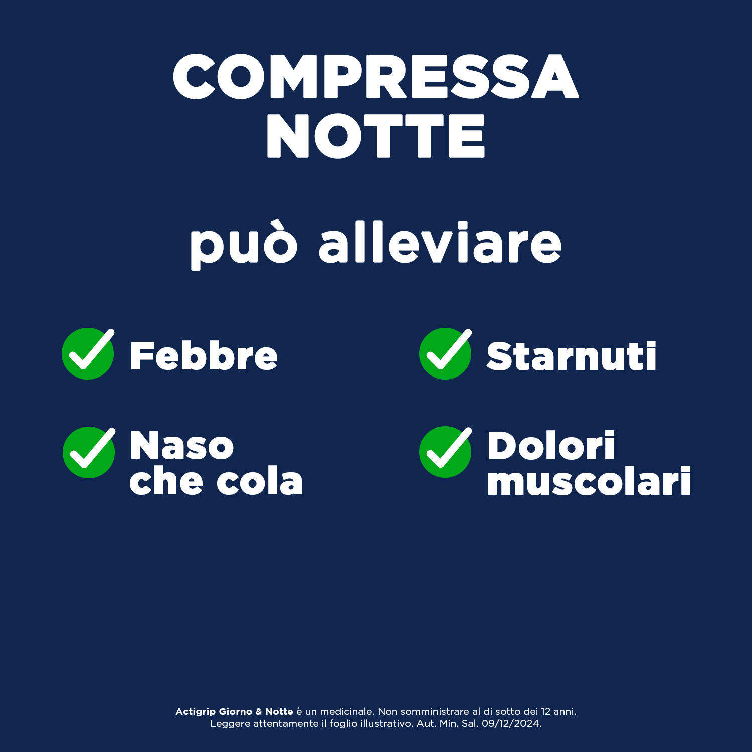 Actigrip Giorno e Notte Compresse per Raffreddore Febbre e Influenza