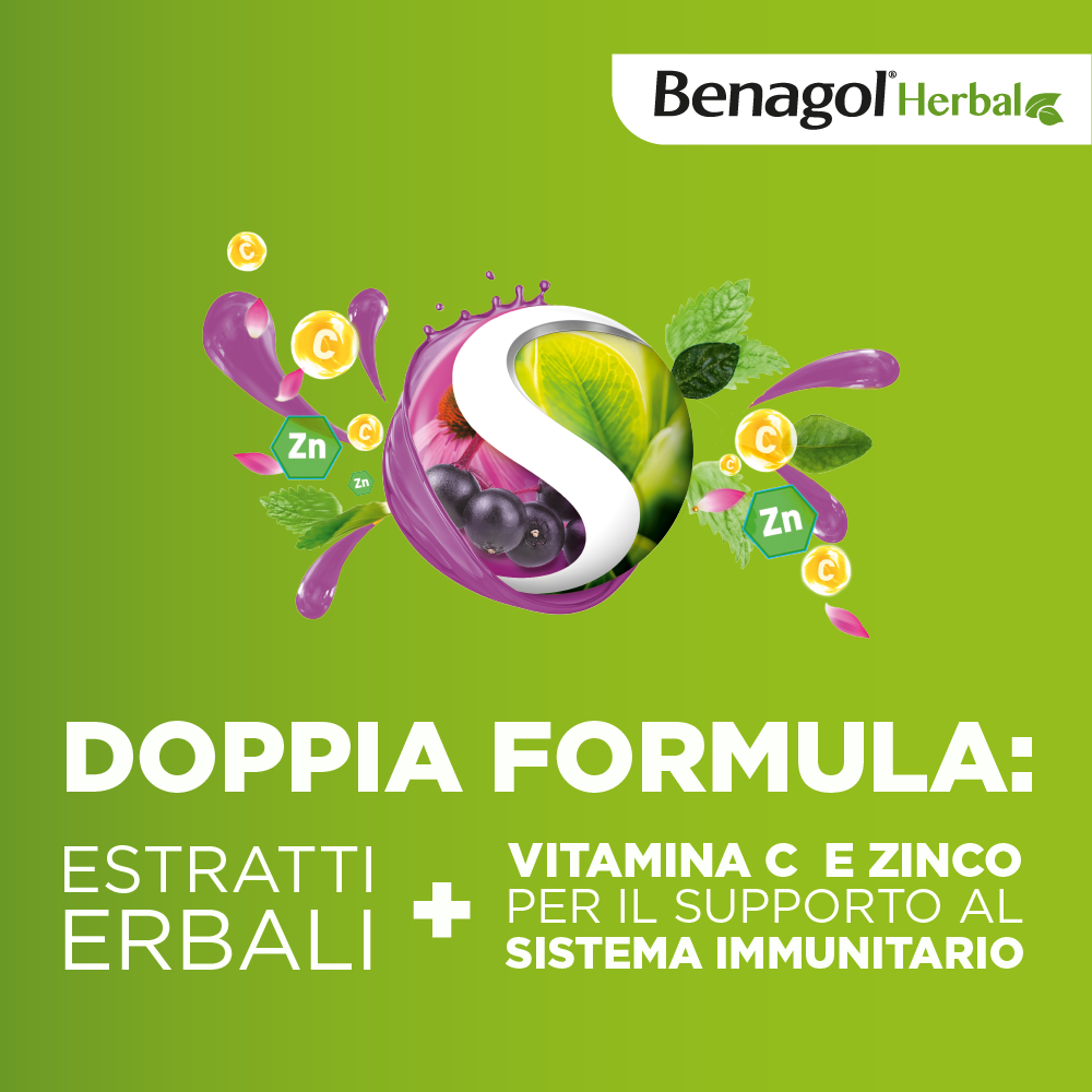 BENAGOL HERBAL FRUTTI DI BOSCO 24 - NOVITA' pastiglie mal di gola 