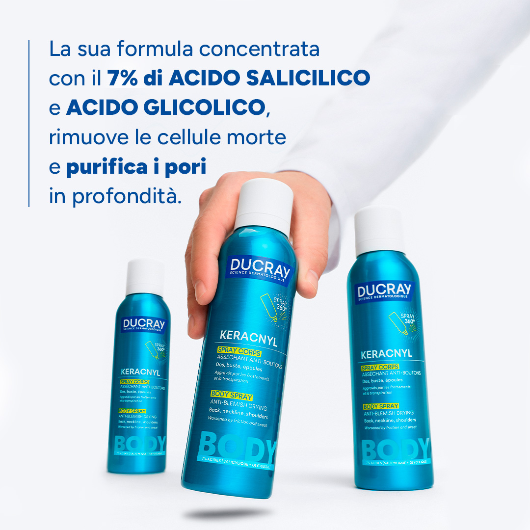 Ducray Keracnyl - Spray Disseccante Anti-Imperfezioni Corpo 150 ml