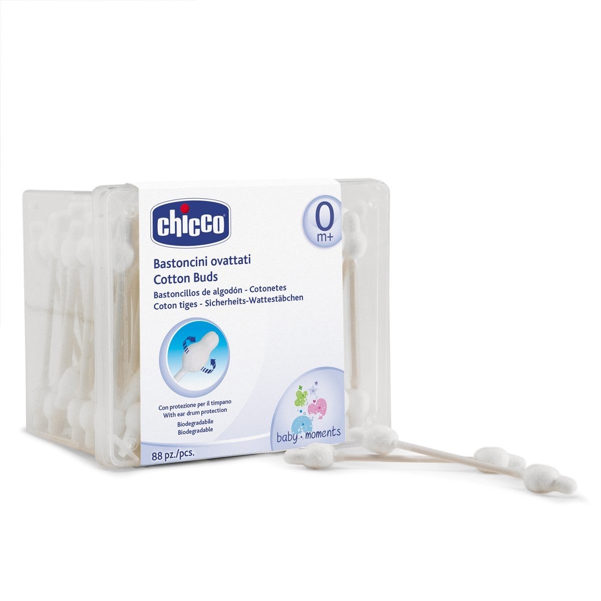 Chicco Bastoncini Ovattati Igiene Orecchie Bambini 90 Pezzi