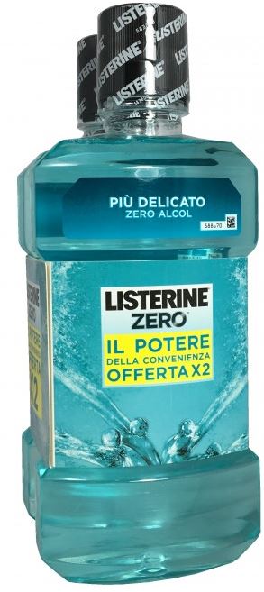 Listerine Zero Collutorio delicato senza alcol 500 ml (offerta 2 confezioni)