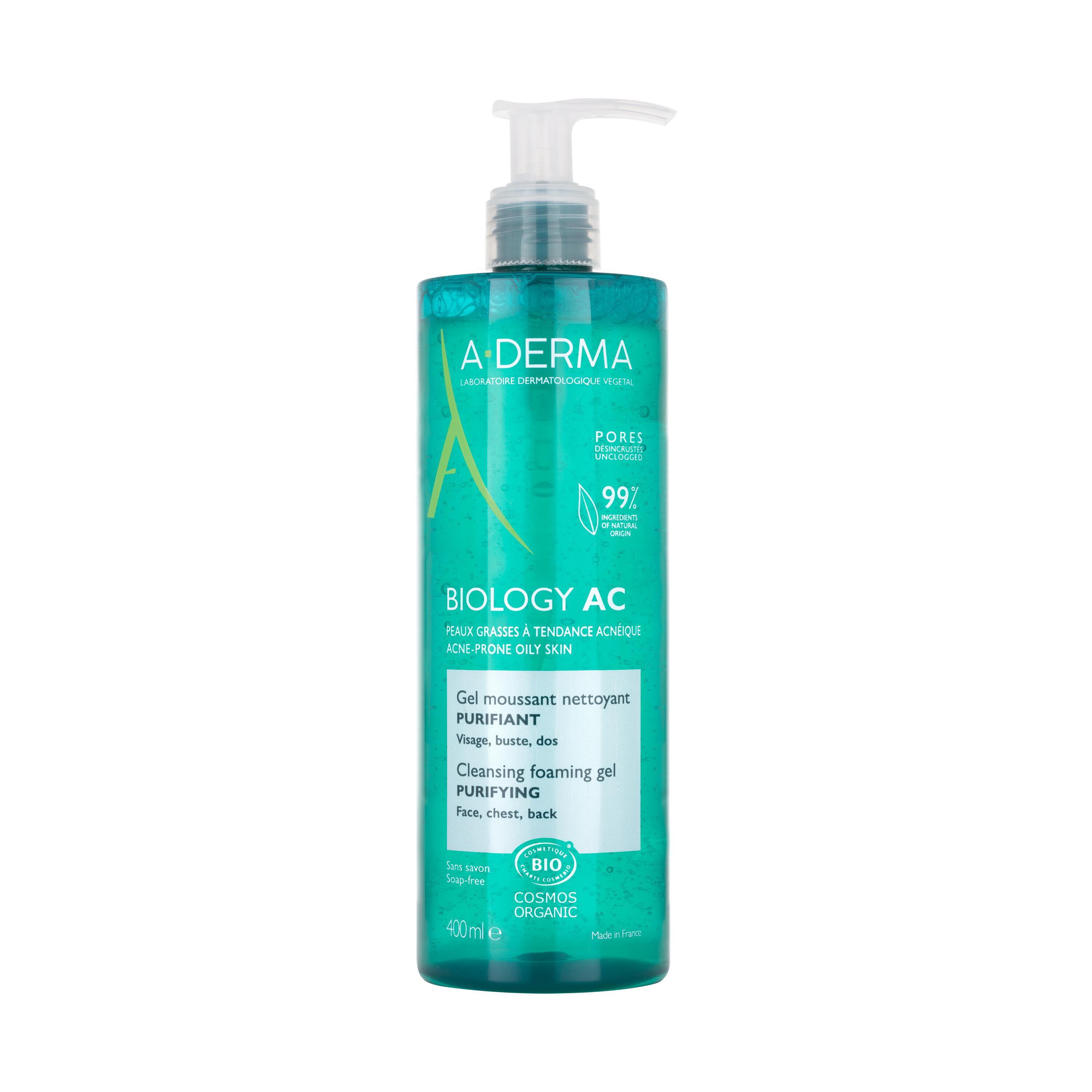 A-Derma - Biology AC Gel Detergente Per Pelle Grassa A Tendenza Acneica 400 ml
